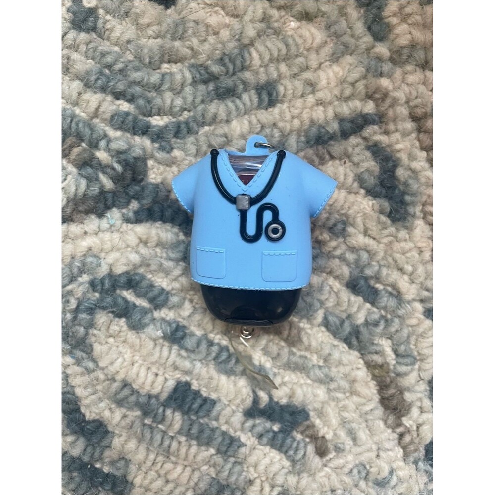 Bath & Body Works Light Blue Scrub Uniform Hand Sanitizer Holder Blue 2020